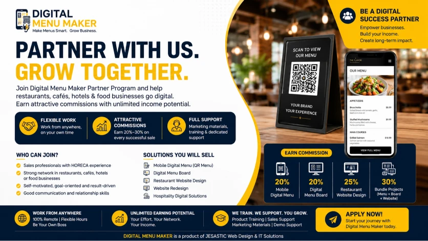 Digital Menu Maker Partner Program