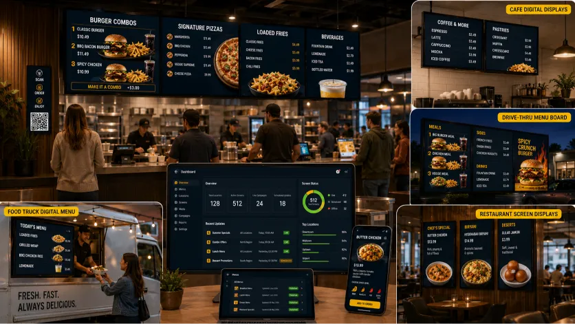 Digital Menu Board Services and Screens