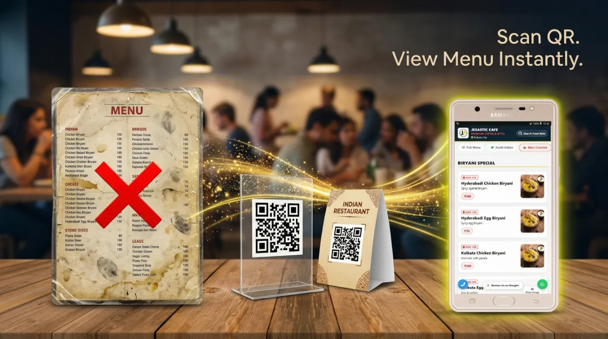 Convert Paper Menus to Digital Menus to increase profit